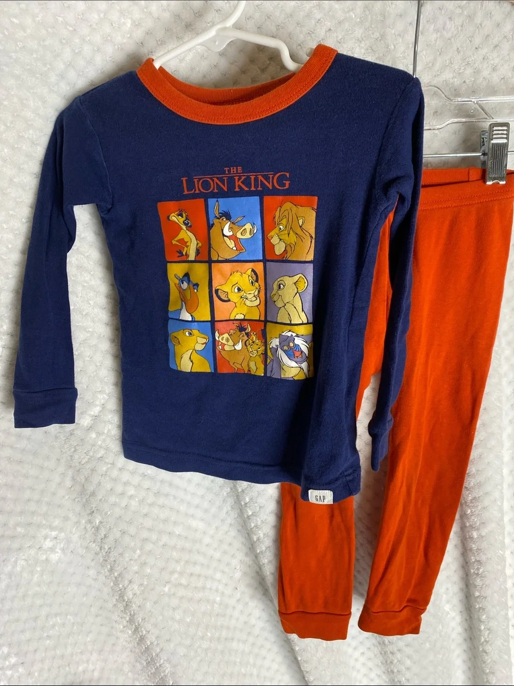Baby GAP Navy and Orange The Lion King Pajamas Set